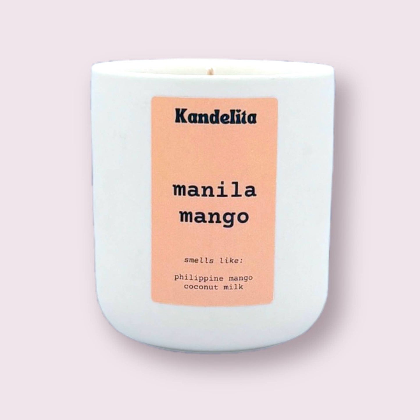 Manila Mango | 8.5 oz matte white ceramic soy candle - MARIVIC MART
