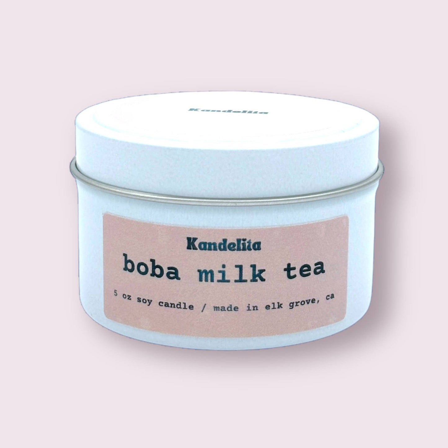 Boba milk tea | 4 oz white soy candle tin - MARIVIC MART