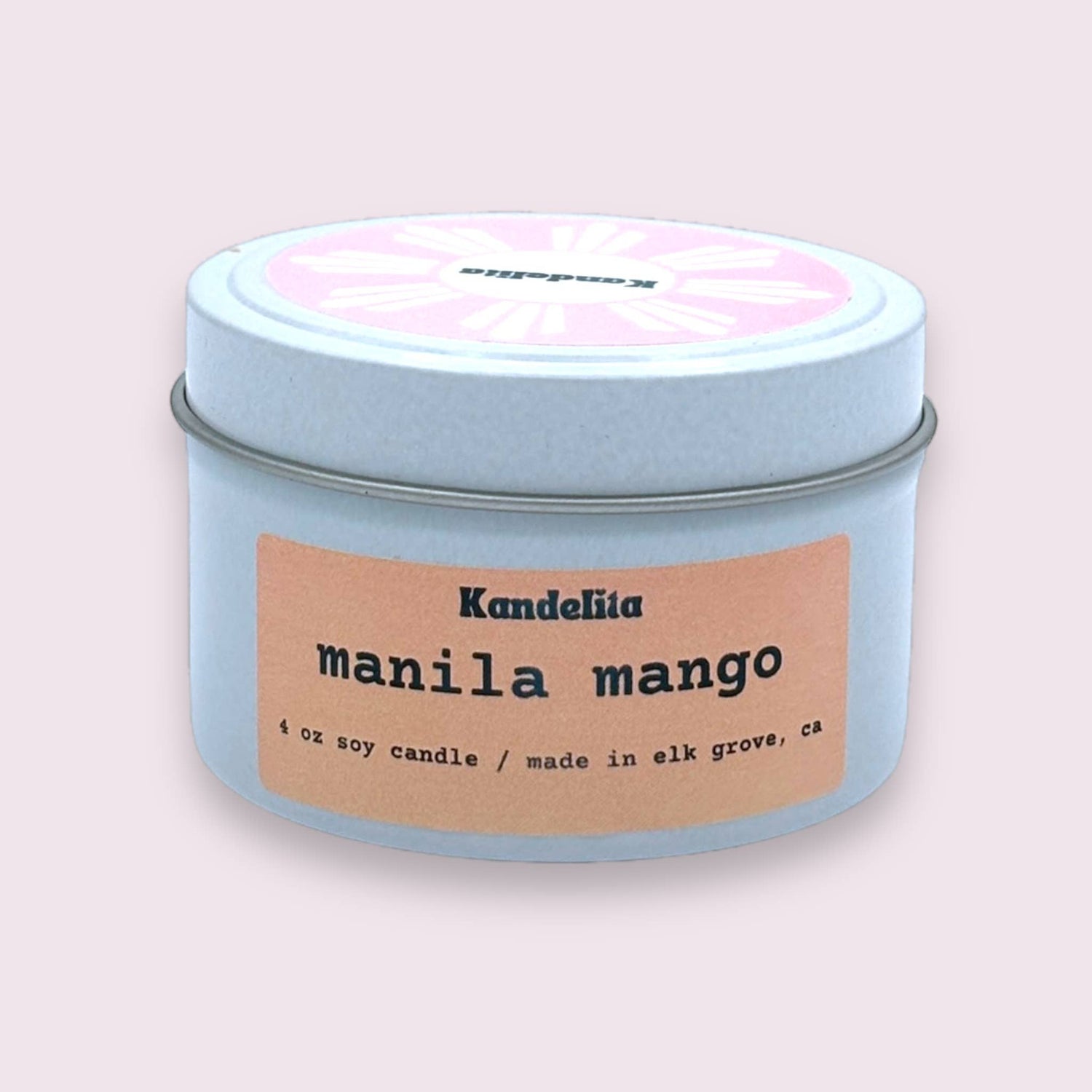 Manila Mango | 4 oz white soy candle tin - MARIVIC MART