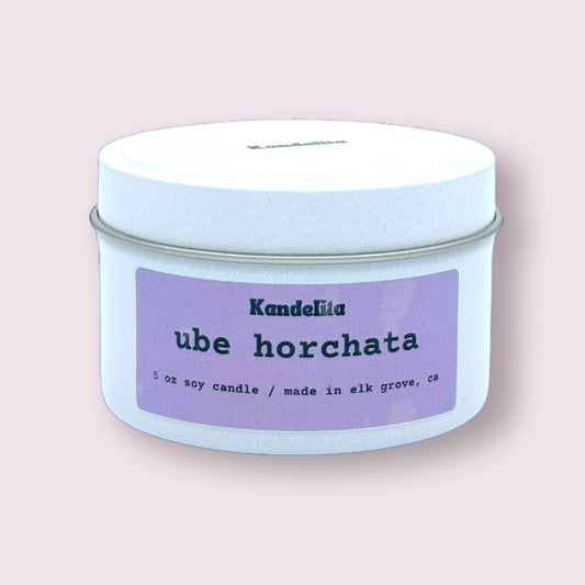 Ube Horchata | 4 oz white soy candle tin