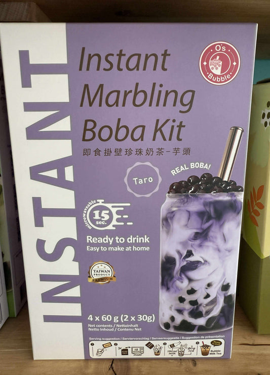 Kit Bubble Tea Instantané – Taro Marbré (4 x 60g)