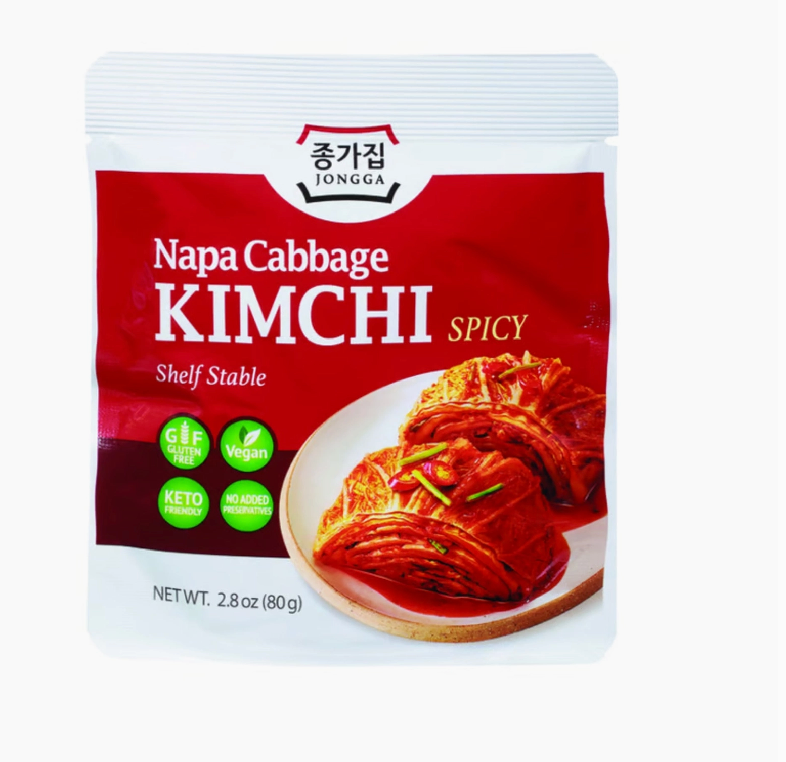 Jongga Kimchi au Chou Napa Émincé – Épicé – 80 g - MARIVIC MART