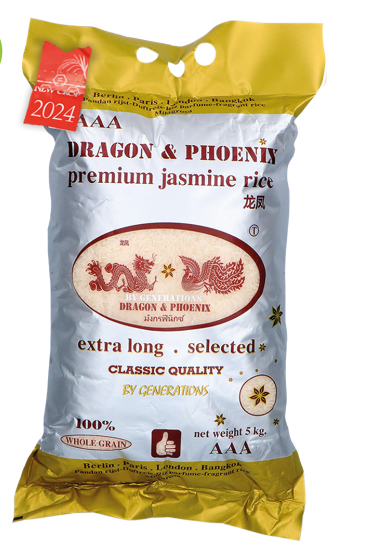 Dragon & Phoenix | Jasmine Rice Premium Quality 100% NEW Crop 2024 5KG - MARIVIC MART