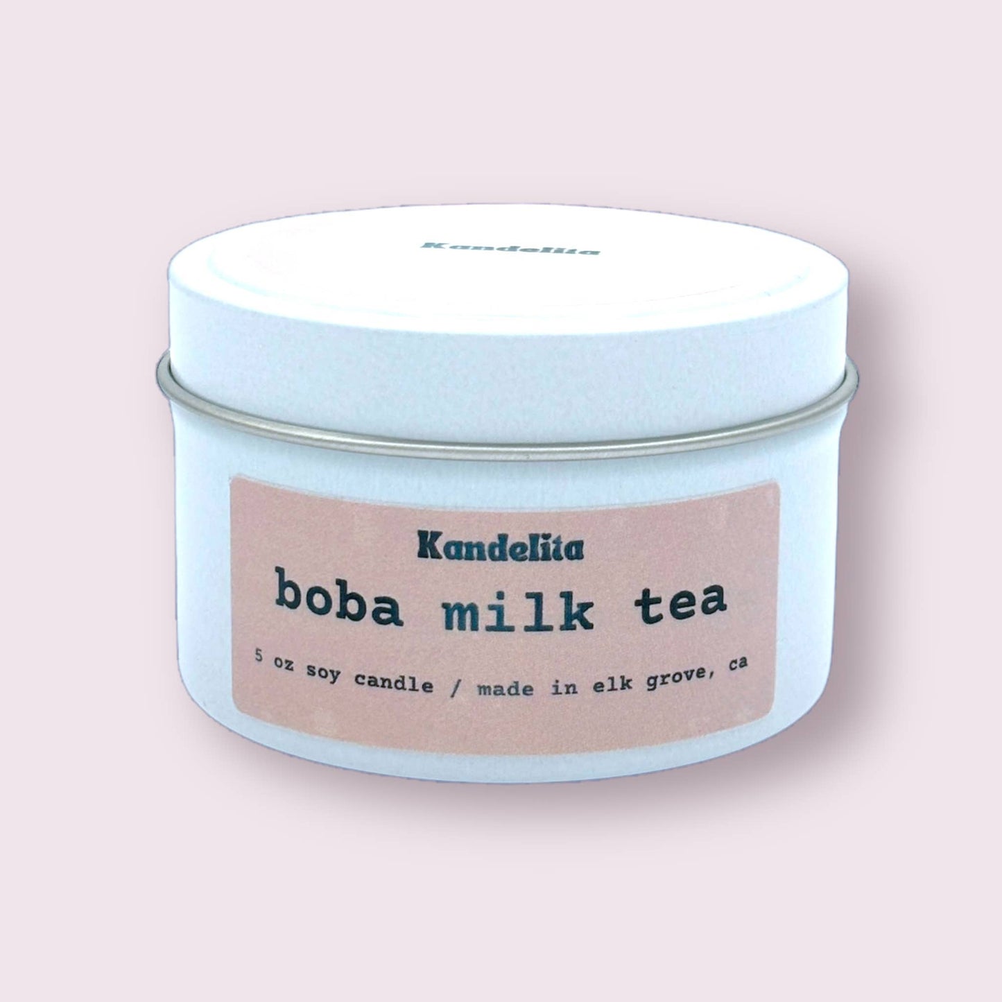 Boba milk tea | 4 oz white soy candle tin